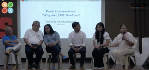 Panelists from different generations, including former and current faculty, alumni, and students, engage in a meaningful discussion on the enduring influence and relevance of the XU DevCom program in various communities. (Photo courtesy of XU DevCom)